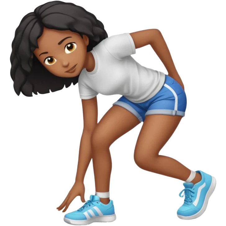 Black girl bending over emoji