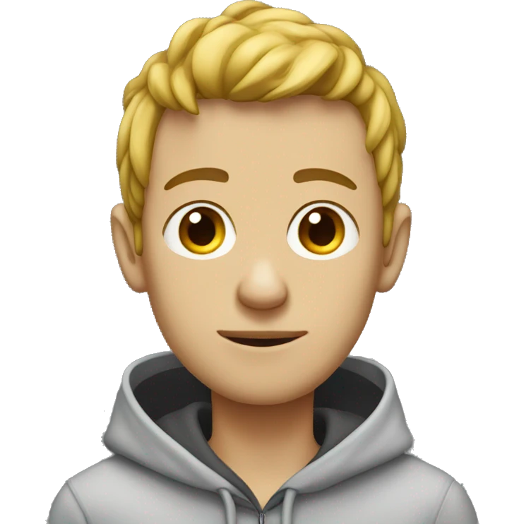 Skinny man with a hoodie  emoji