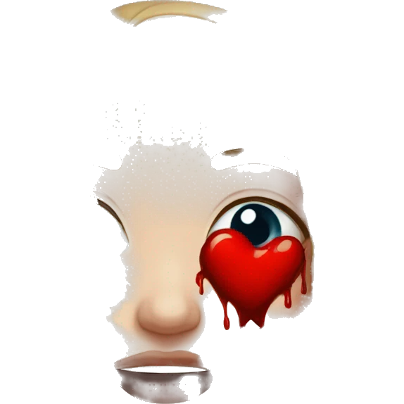 bleeding red heart emoji