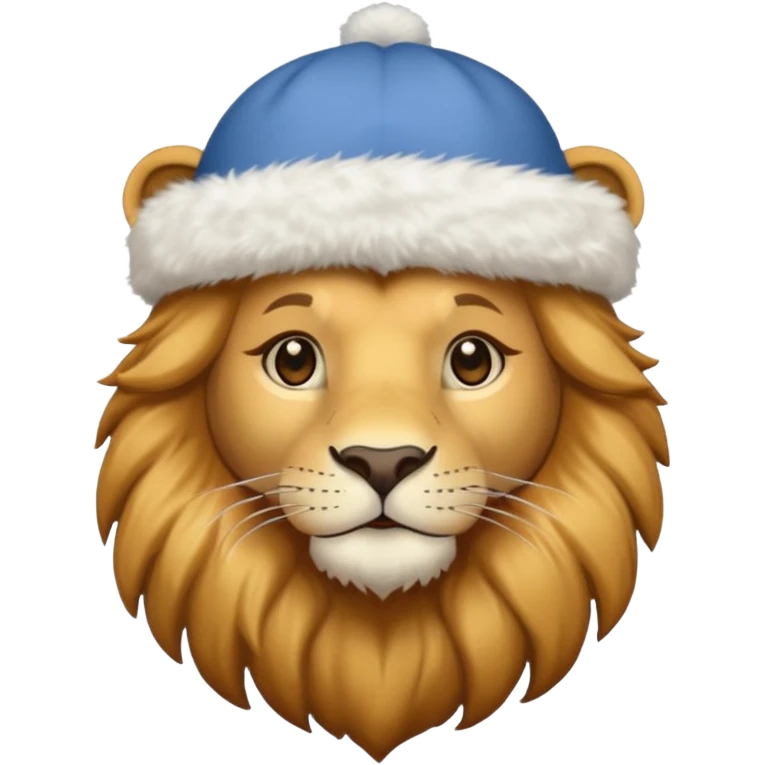 Snow Hat lion emoji