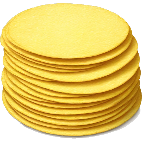 Stack of corn tortillas emoji