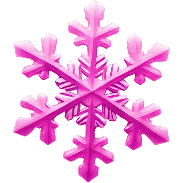 Hot pink crystallized snow flake emoji