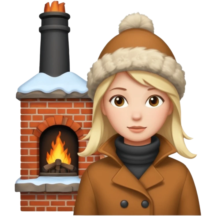 Hot Female near a chimney emoji