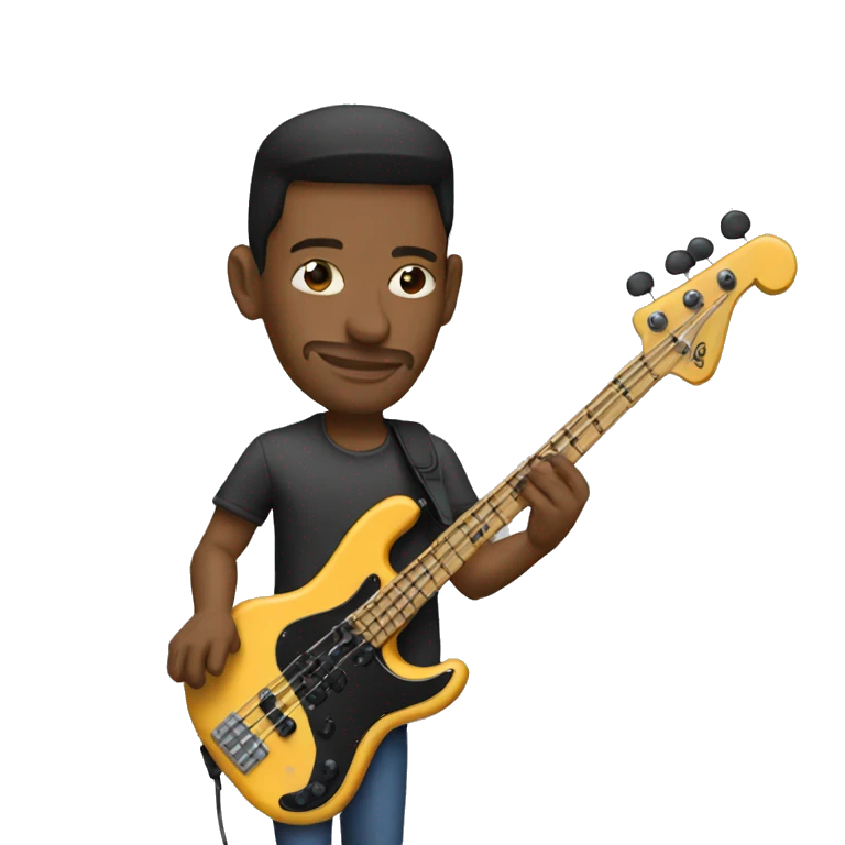 Marcus Miller playing bass guitar  emoji