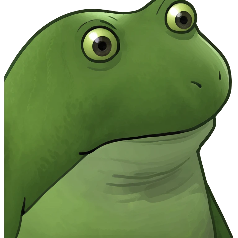 Bufo looking guilty and begging for forgiveness emoji