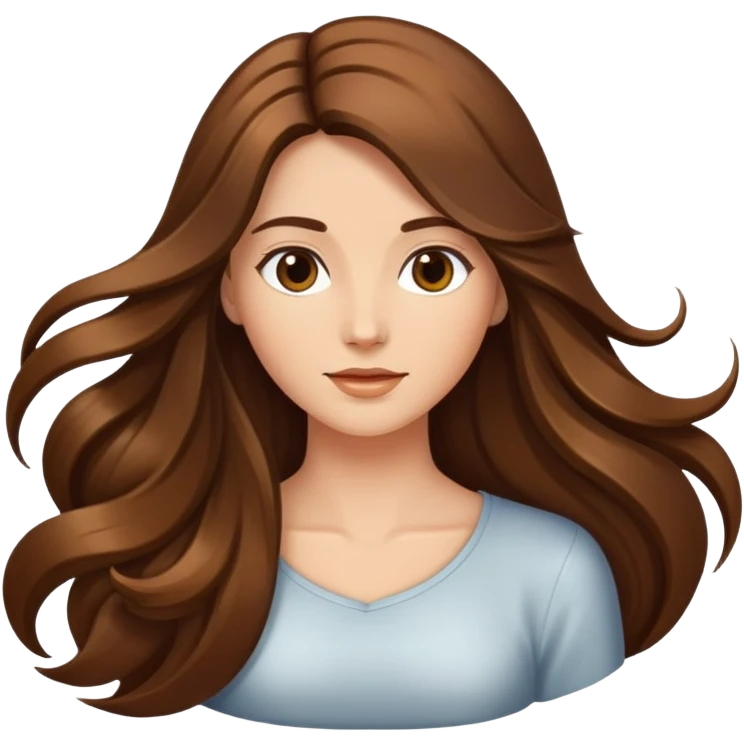 Long healthy hair  emoji