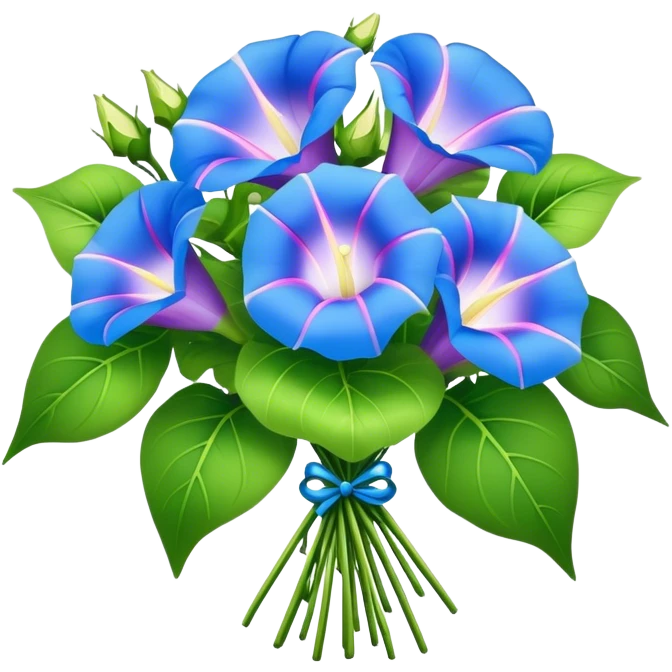 Morning Glorysuper big bouquet, leaf emoji