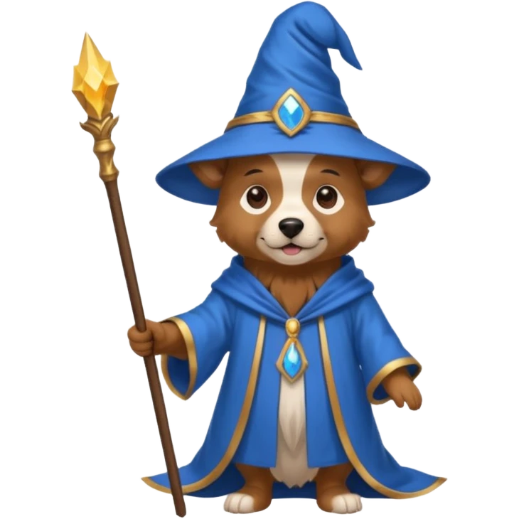 Dog wizard emoji