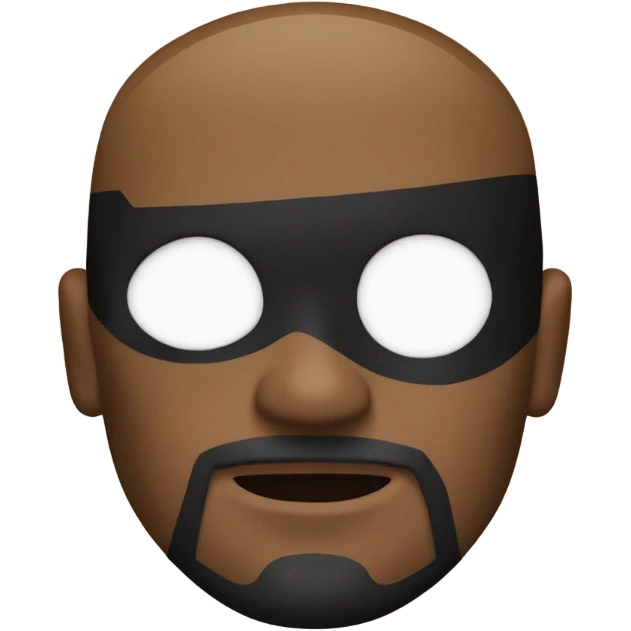 black eye patch covering one eye like Nick Fury from Marvel emoji