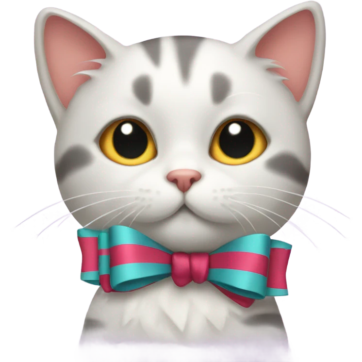cat with a bow  emoji