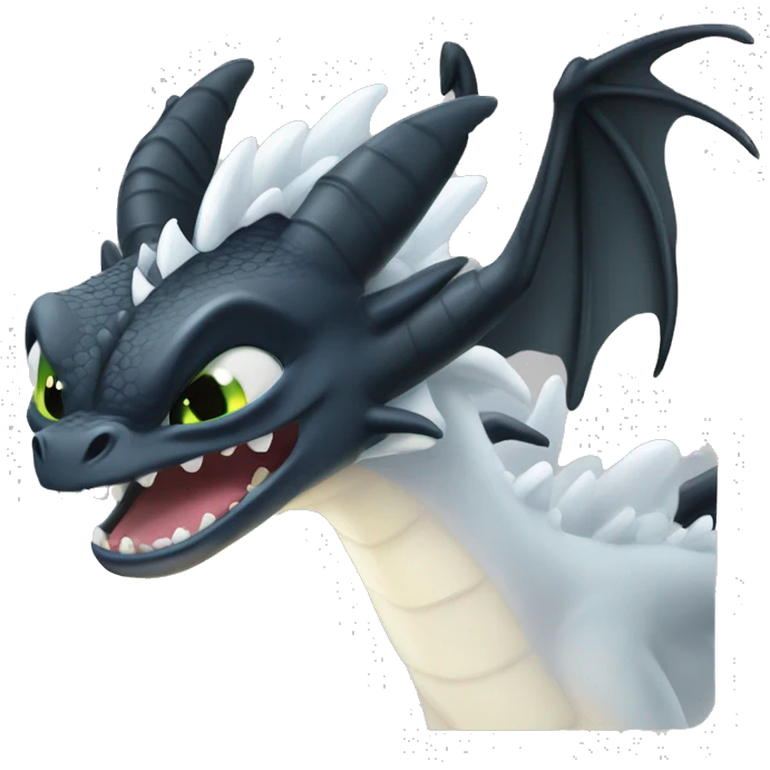 Toothless dragon light fury emoji