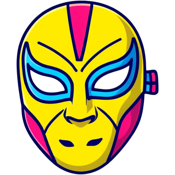 luchador ski mask, colorful mexican wrestling mask emoji