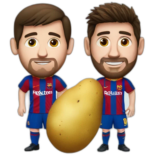 messi and potato emoji