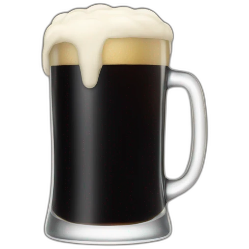 black beer emoji