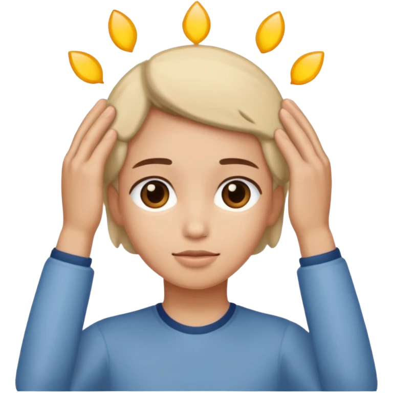 women hands on top of the head emoji