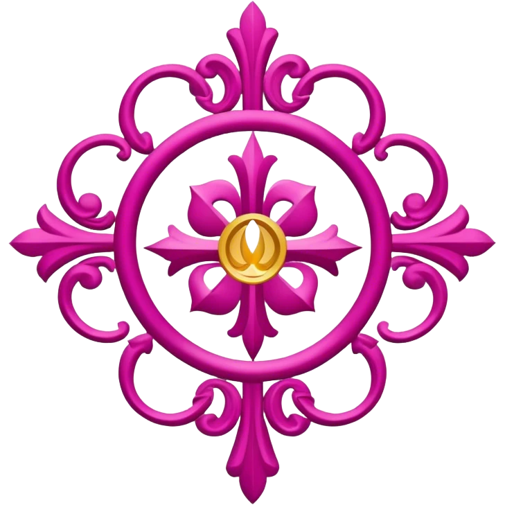 ave maria's emblem with a touch of majenta emoji