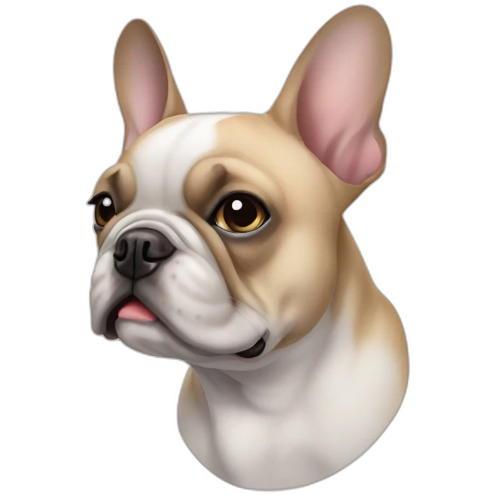 french bulldog dog avec des larmes emoji