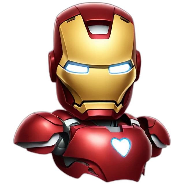 Iron man in hearts emoji