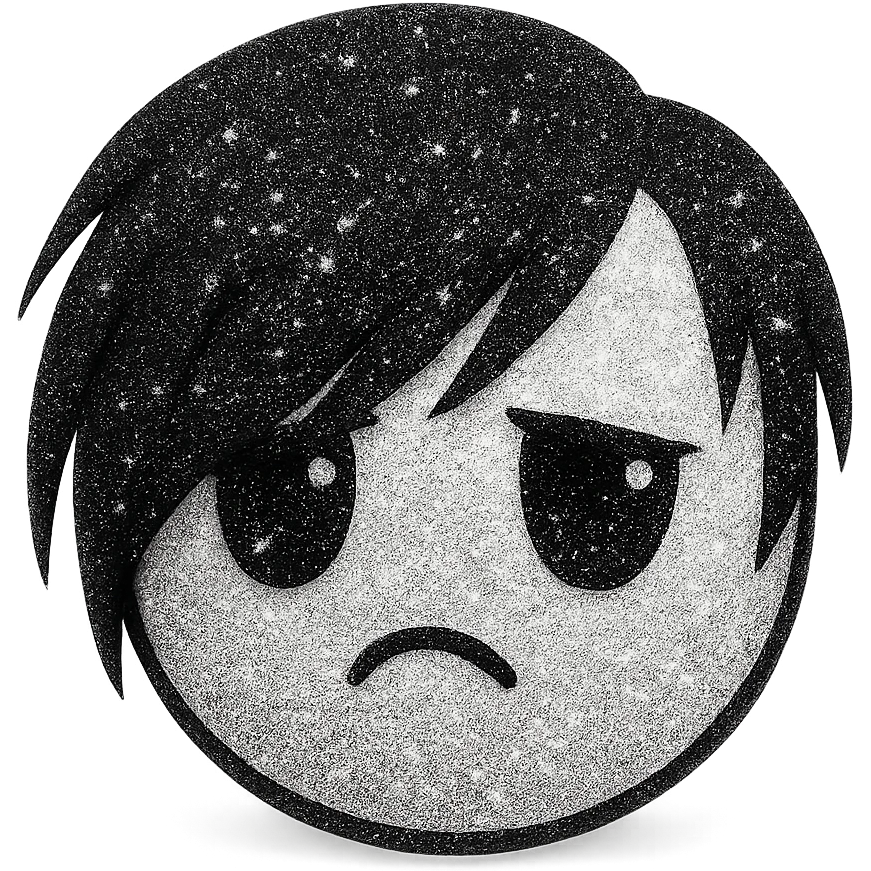 white sparkly emo object, remove background  emoji