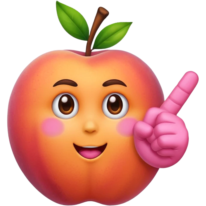 peach holding a middle finger  emoji