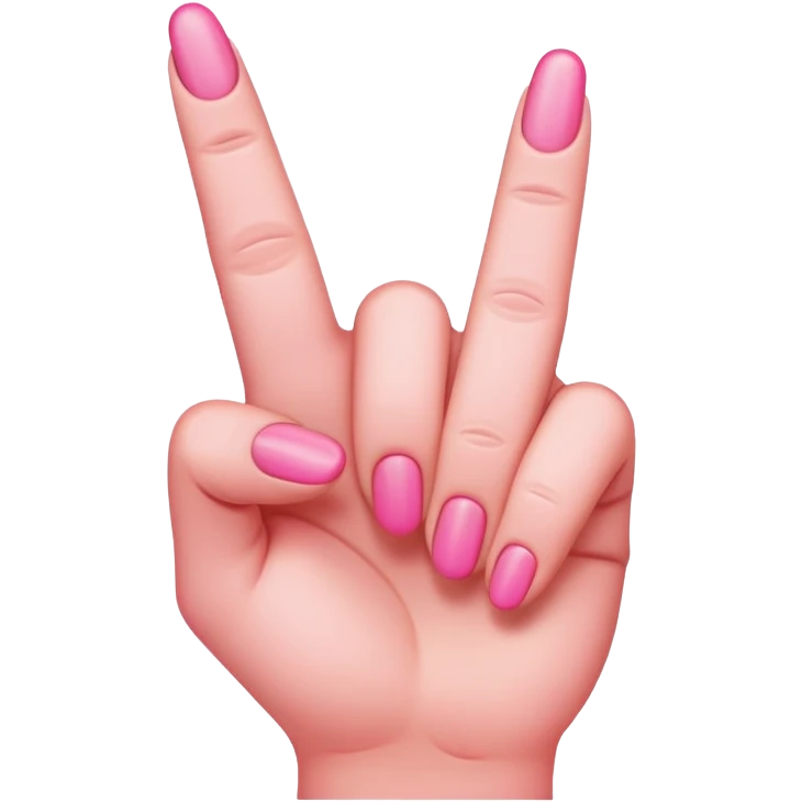 Pink middle finger emoji