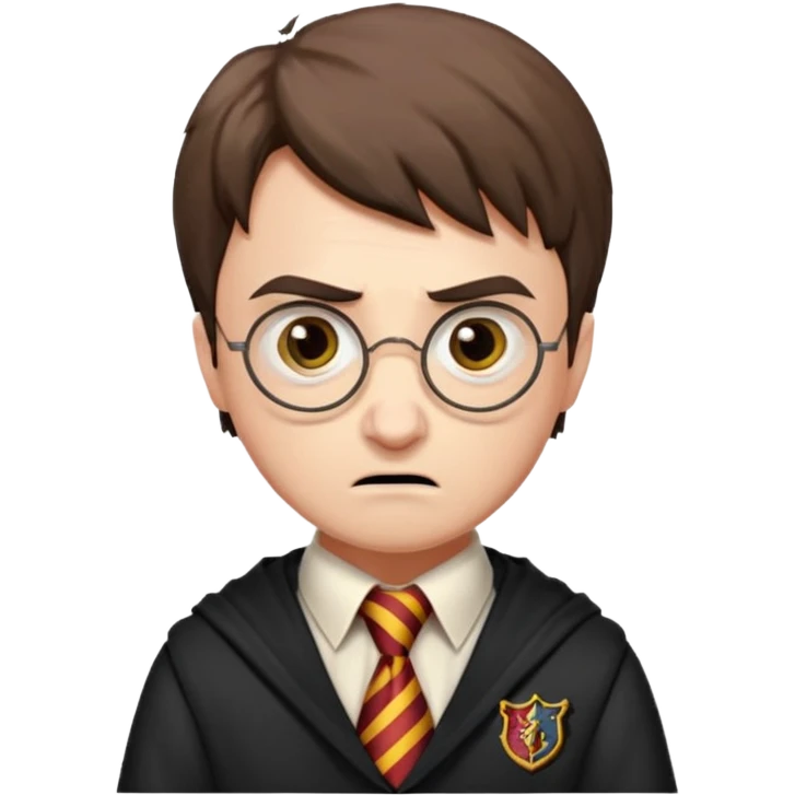 angry harry potter with griffindor tie emoji