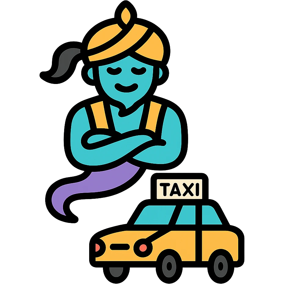 Djinn vodka taxi icon emoji