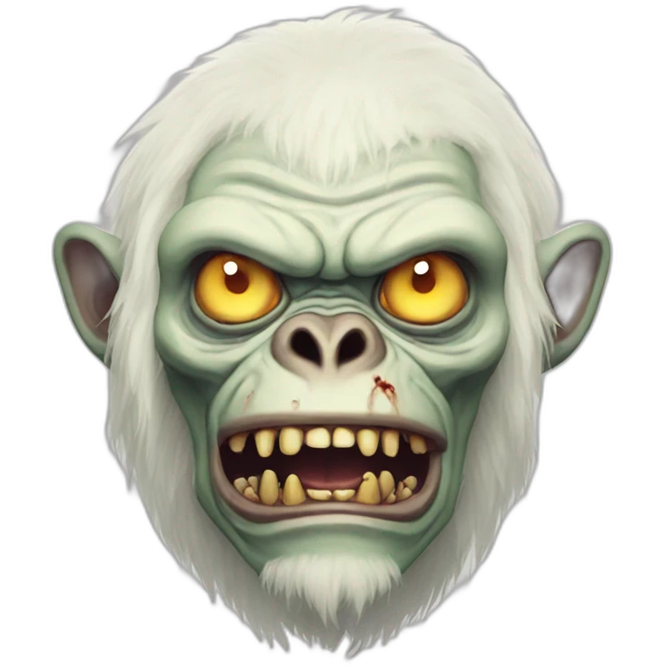 albino zombie ape emoji