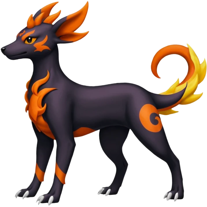
Canine-Houndoom-Bayleaf-Salandit-Noibat-Flareon-Fakémon-fusion (full body) emoji