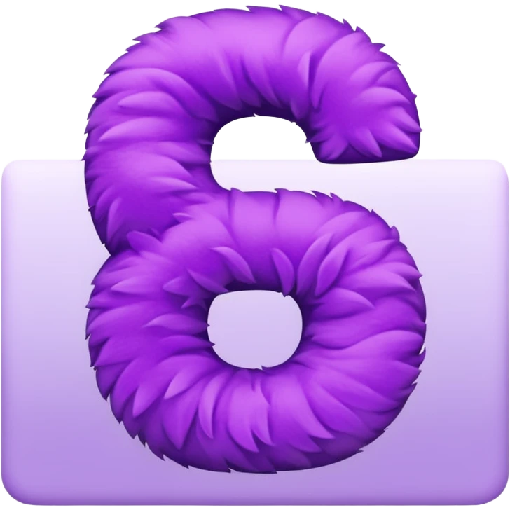 The fluffy letter S is purple in color emoji