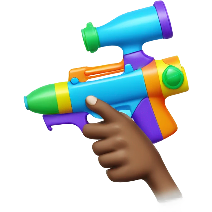 Person gripping water gun emoji