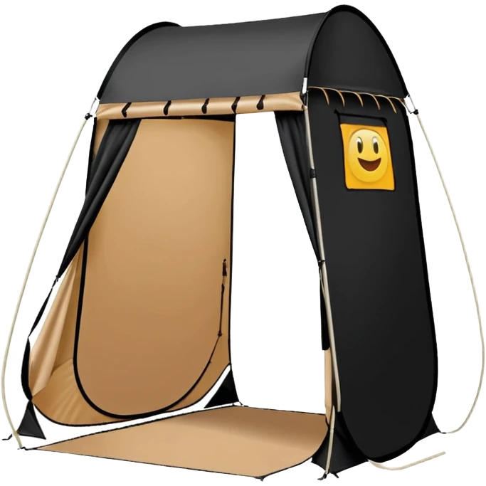 Tall Oval Narrow Pop up spray tan tent emoji