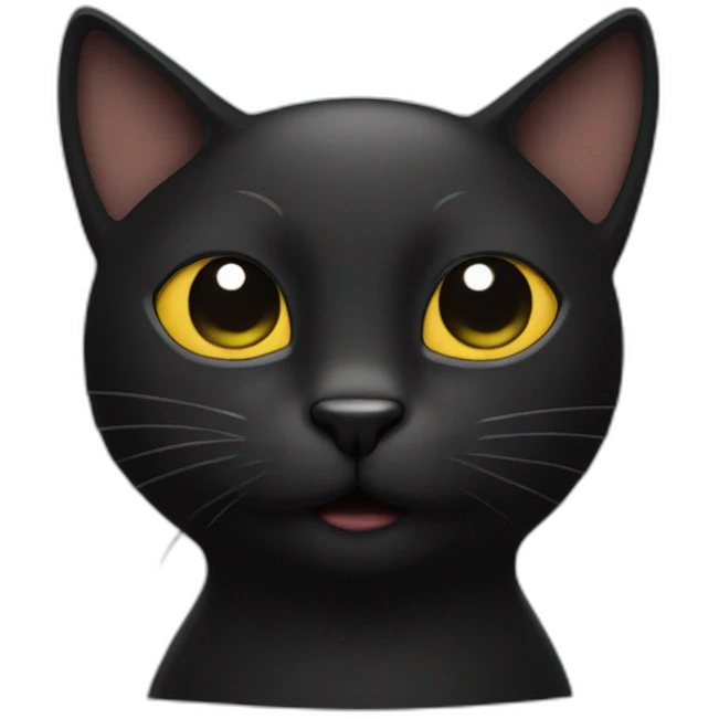 wink-black-cat emoji