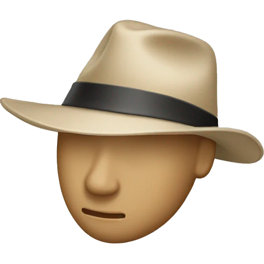 Beige hat emoji
