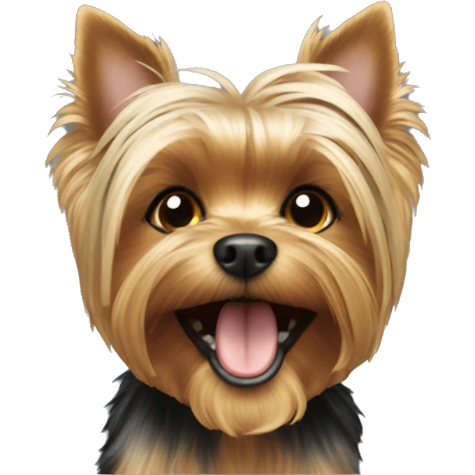  Yorkie showing teeth  emoji