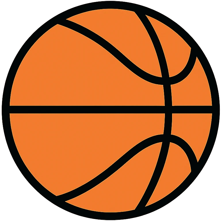 Orange basketball with black seams emoji