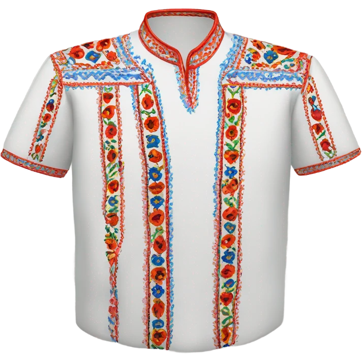 Ukrainian embroidered shirt emoji