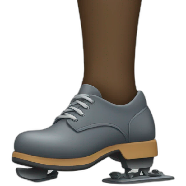Foot with male shoe on pedal emoji