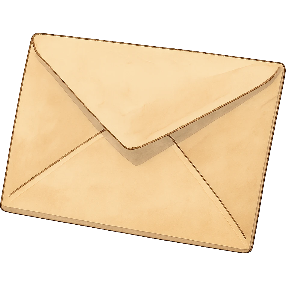 beige envelope in ghibli style emoji