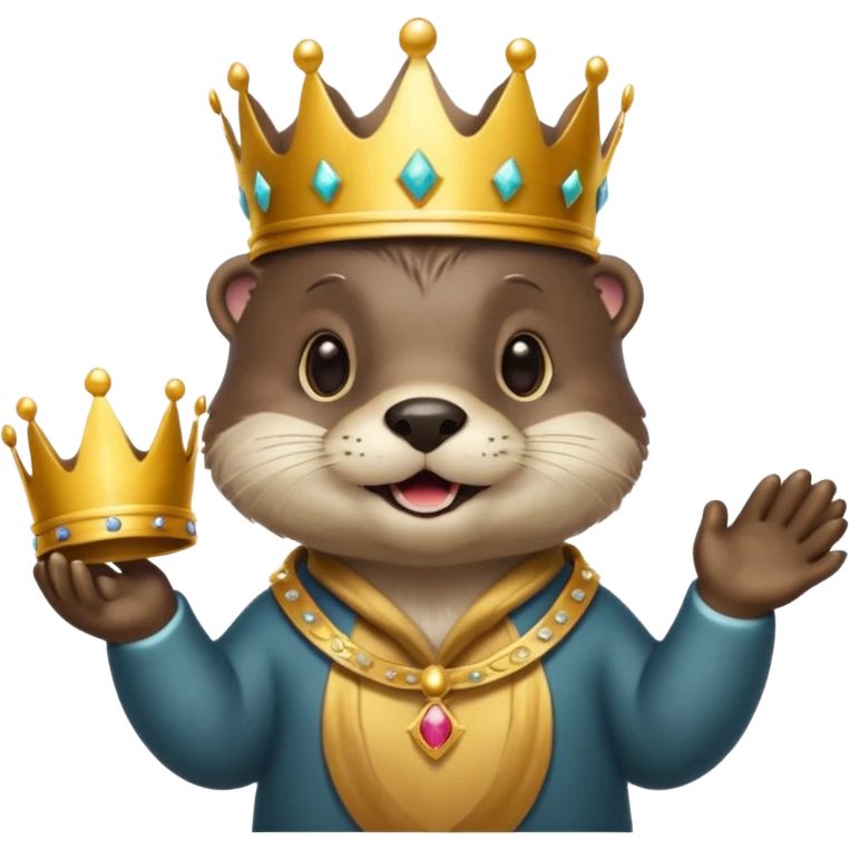 otter handing over a crown emoji