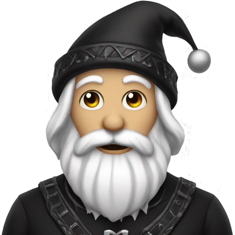 Goth santa emoji