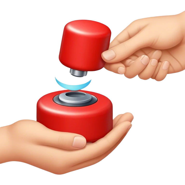 red button is pressed emoji