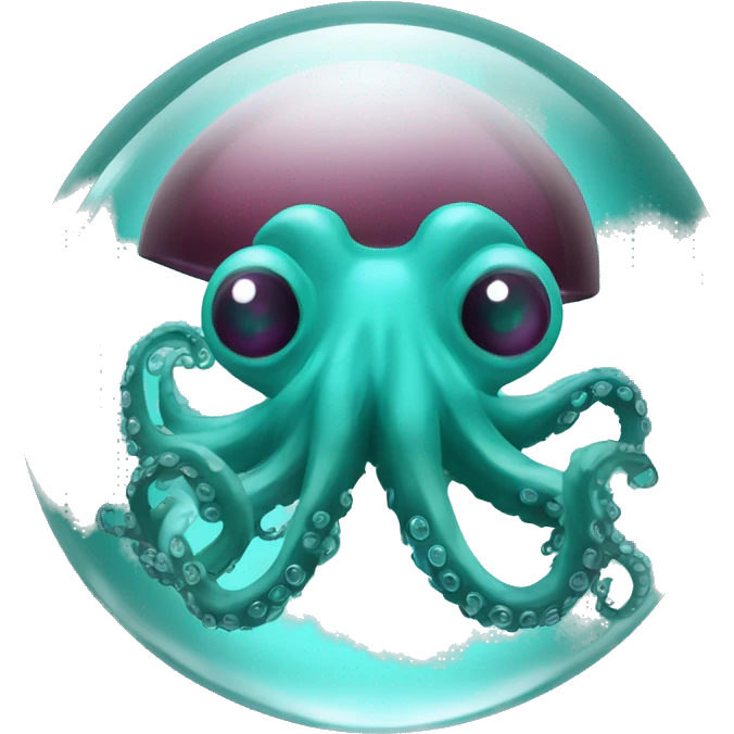 crystal ball with turquoise surgical octopus emoji