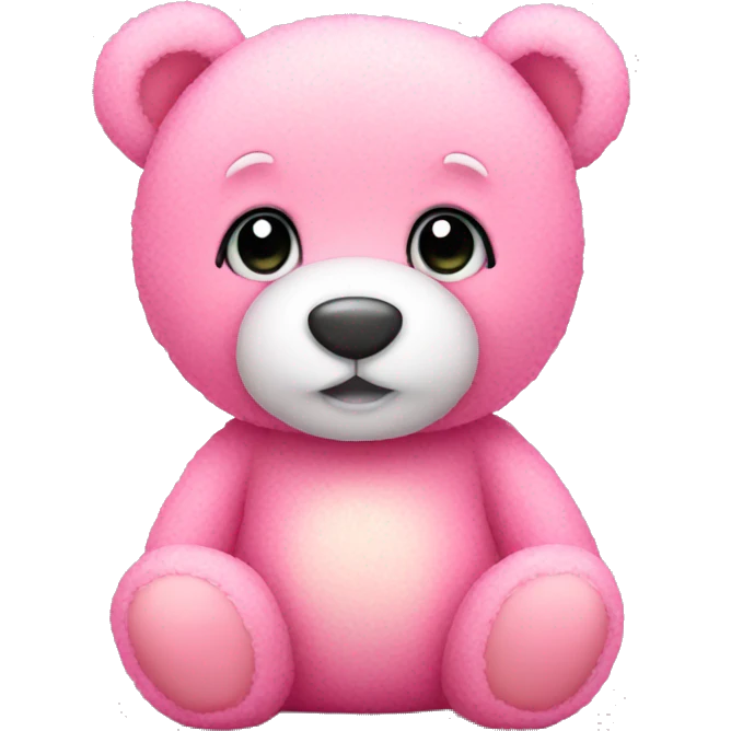 Cute pink teddy bear  emoji
