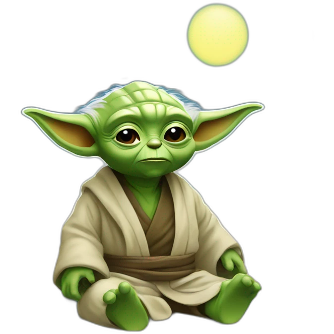 Yoda en détente plage emoji