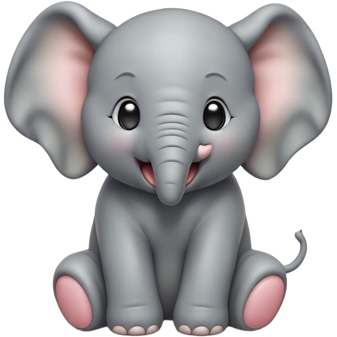 Cinematic Cute Yawning Baby Elephant Portrait Emoji, Head tilted slightly with a dramatic, wide-open yawn, showcasing a soft, downy gray hide with oversized drooping ears, round eyes barely open in drowsy contentment, Simplified yet irresistibly adorable features, highly detailed, glowing with a soft, cozy glow, high shine, relaxed yet expressive, stylized with a touch of gentle whimsy, bright and endearing, soft glowing outline, capturing the essence of a sleepy yet affectionate baby elephant, so drowsy it feels like it could stretch out of the screen and curl up for a nap! emoji