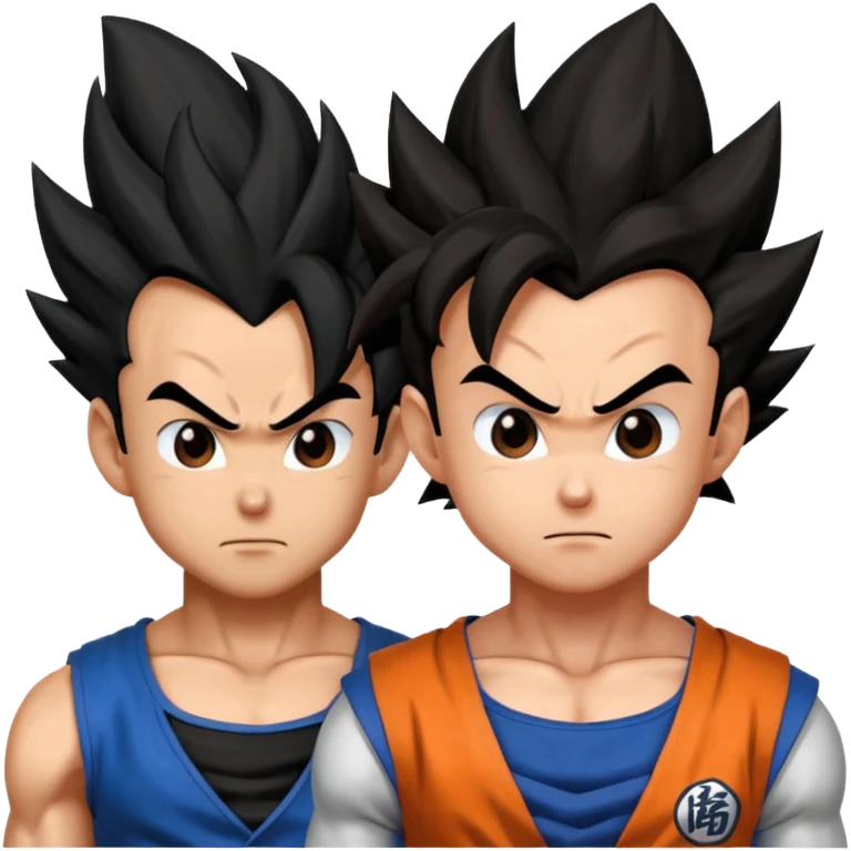 Gokú besando a Vegeta emoji