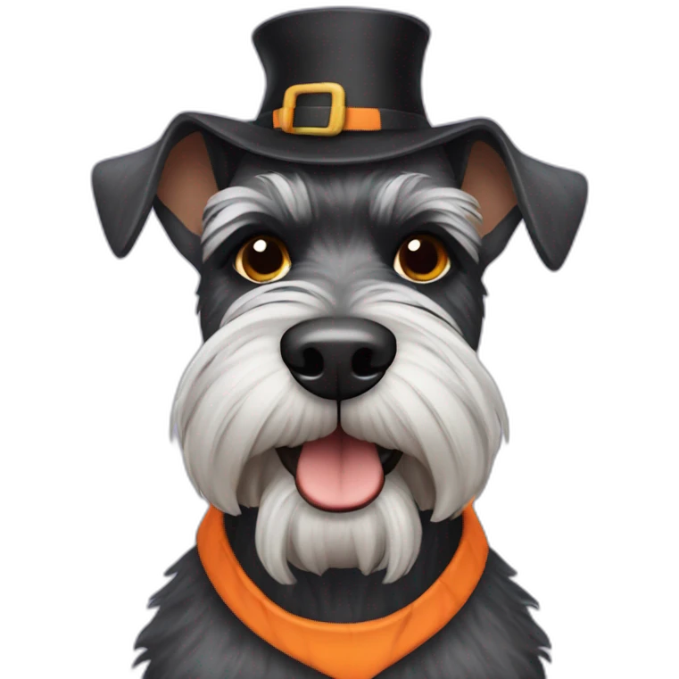 Schnauzer halloween emoji