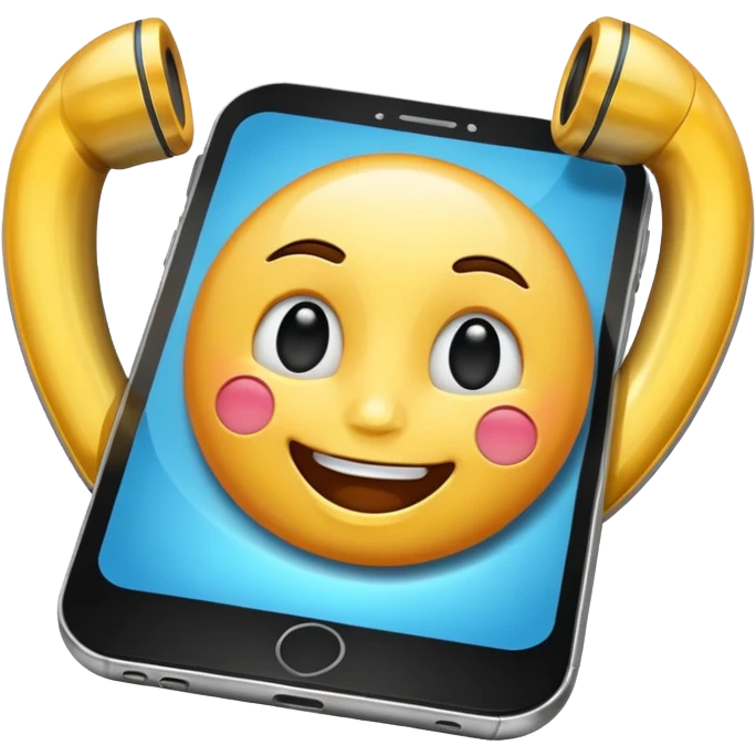 New phone happy  emoji