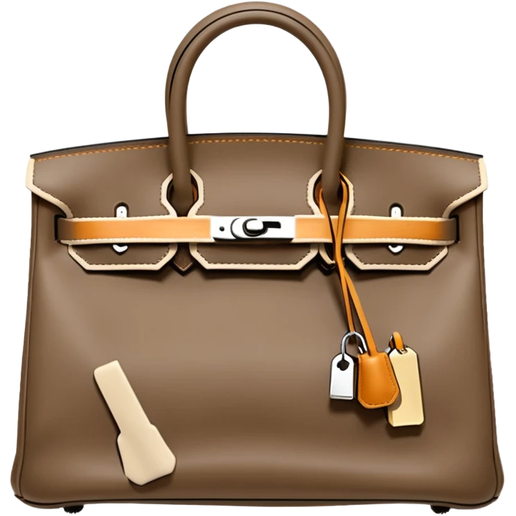 hermes birkin taupe bag emoji